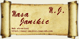 Maša Janikić vizit kartica